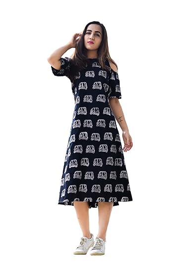 Royal Export Women's A-Line Knee-Long Dress