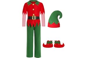 Costumerry Elf Costume for Kids Boys Christmas Outfit