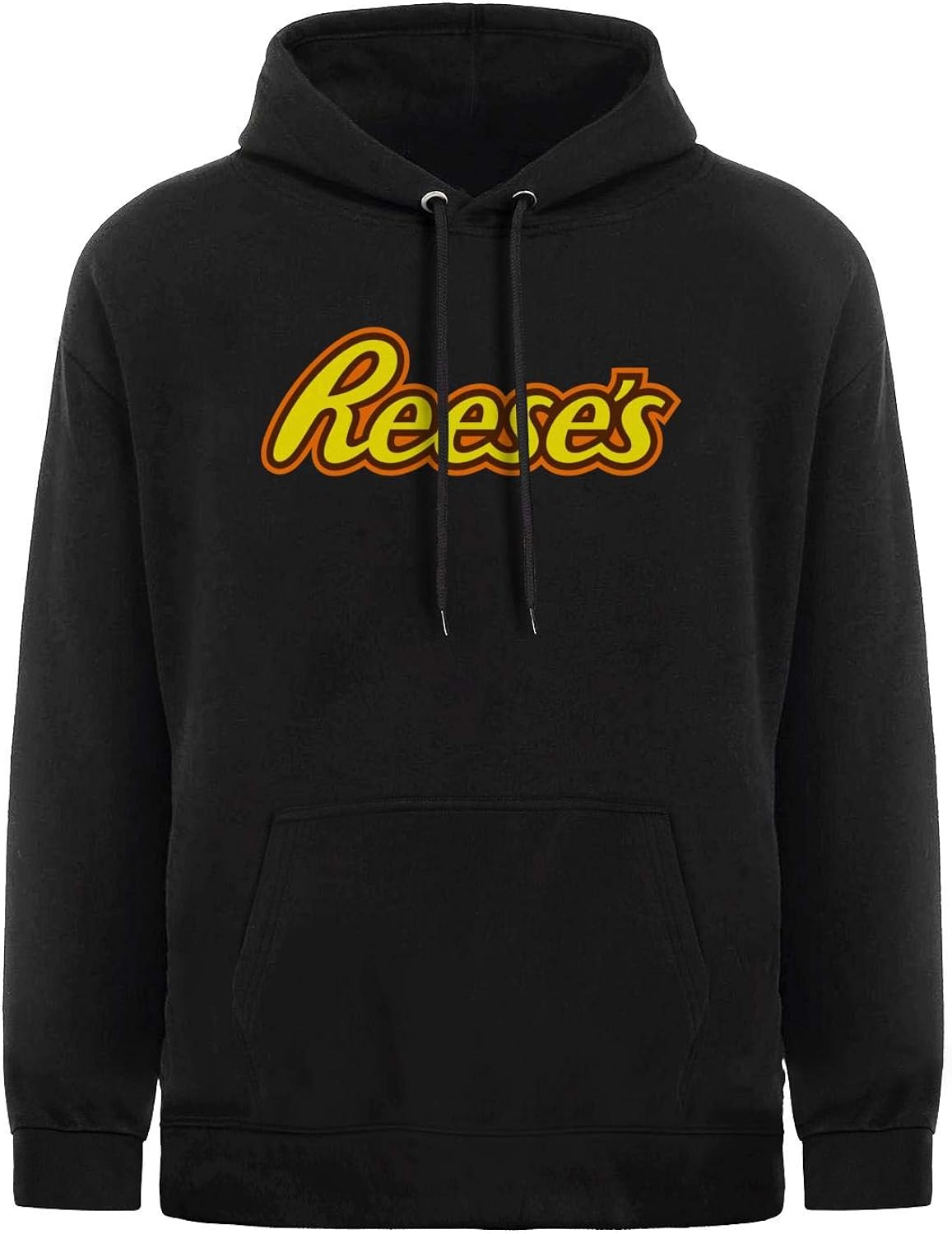Reese'sPeanutButterLogo Mens Hooded Sweatshirt Crew Black Hoodie