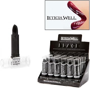 Rouge A Levres Noir Intense Maquillage Fêtes Halloween Leticia Well