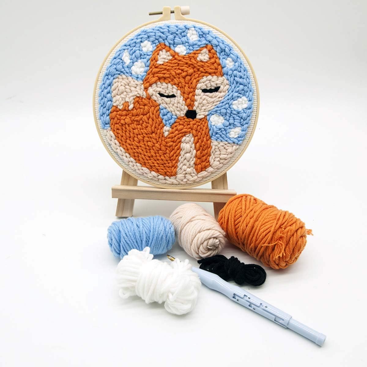 Dreaming Fox Punch Needle Kit NEEDLE HOBBY DIY Set for
