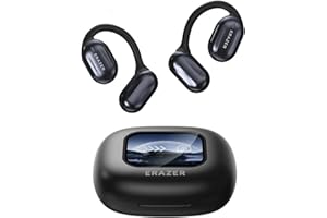 HUAHUVE Erazer Over The Ear Earbuds Xp2, 2024 New Erazer True Wireless Open Ear Earbuds with LED Display, Erazer Wireless Earbuds Noise Reduction, High Sound Quality, Waterproof for Sport Running (Black)