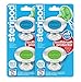 Steripod Clip-on Toothbrush Protector: 2 Crystal Clear Blue & 2 Crystal Clear Green (4 Total)