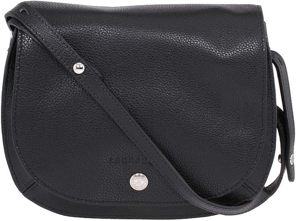 longchamp black leather crossbody bag