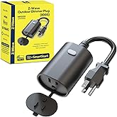 Minoston Z-Wave Plug 800 Outdoor Dimmer Zwave Dimmable Smart Plugs Outlet Switch, Z-Wave Hub Required, IP65 Weatherproof, Built-in Repeater, Work with SmartThings, Wink, Hubitat, Black (MP22ZD)