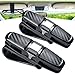 Glasses Holder for Car Sun Visor Clip, Amison 2 Pack Double Sunglasses Eyeglasses Mount with Ticket Card Slot