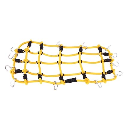 Crazy-Store Elastic Luggage Net for Axial SCX10 Tamiya CC01 RC4WD D90 D110 TF2(Yellow)