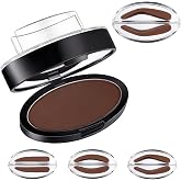 Eyebrow Stamp, Reusable Stamps Waterproof Long-Lasting for Beginners | 3 Natural Shades &amp; 3 Reusable Brow Stamps, Quick Fill and Shape for Natural Brows, Precise Application, Beginner Friendly