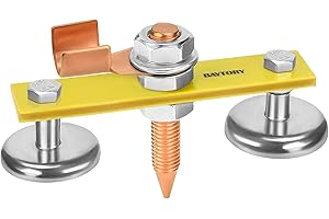 BAYTORY Upgrade Magnetic Welding Support Ground Clamp Tools, Twin Welding Magnet Head, Strong Magnetism Large Suction, Copper