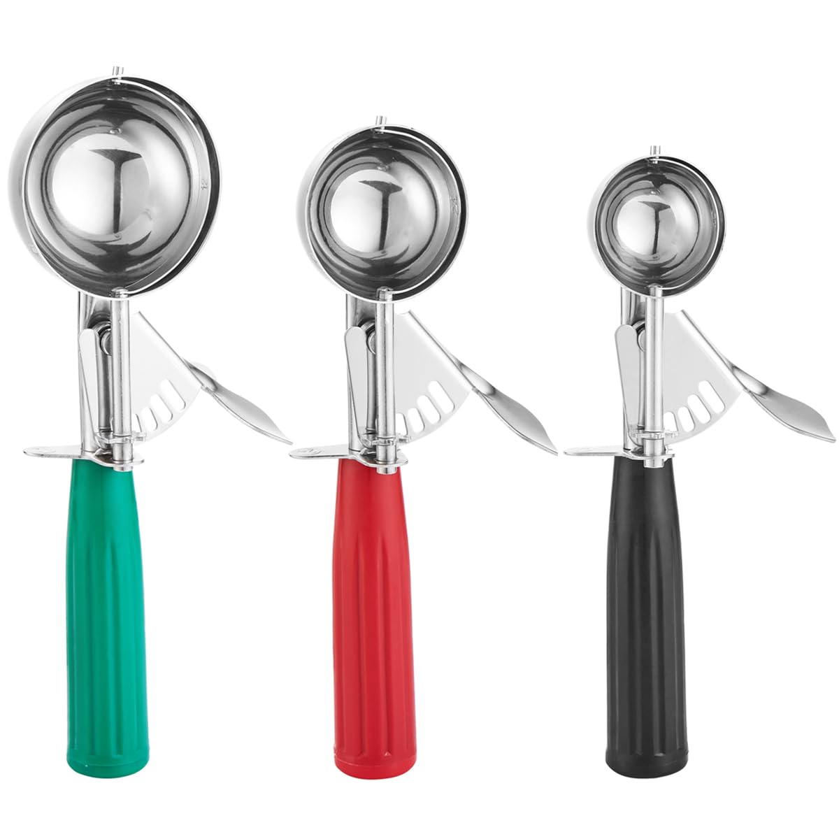 Photo 1 of (MISSING RED) Saebye Cookie Scoop Set, Ice Cream Scoop Set, Cookie Scoops for Baking, Multiple Size Large-Medium-Small Size Disher, Professional 18/8 Stainless Steel Cupcake Scoop