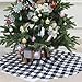VGIA 48 inch Christmas Tree Skirtrt White and Black Buffalo Check Tree Skirt Christmas Decoration