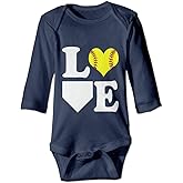 Love Softball Unisex Baby Crawl Suit Long Sleeve Rompers Bodysuit Outfits