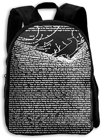 The Raven By Edgar Allan Poe Unisex Full 3D Printed School Shoulder Bag Kids' Backpacks For Children