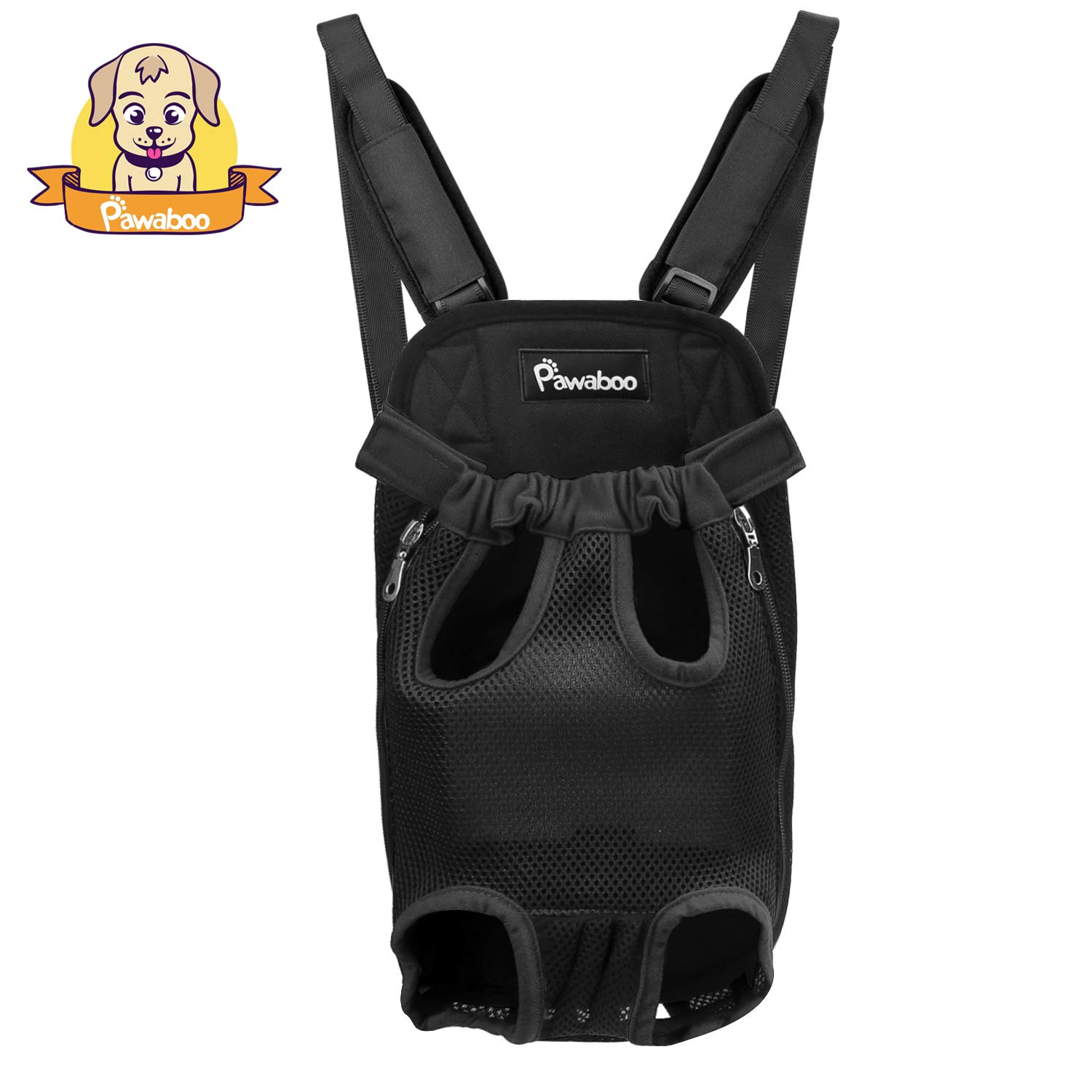 PAWABOO Pet Carrier Backpack, Adjustable Pet Front Cat Dog Carrier Backpack Travel Bag, Legs Out, Easy-Fit for Traveling Hiking Camping.