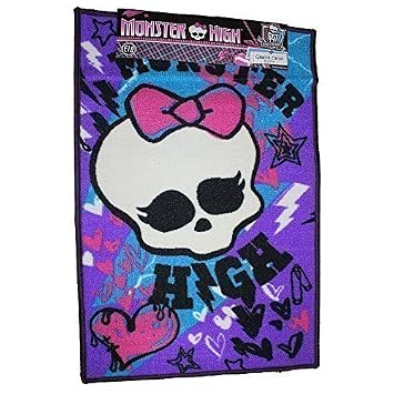 Monster High Skulls Design Rectangular Bedroom Floor Carpet Rug