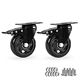 Caster Wheels, Heavy Duty 4 Inch Casters Set of