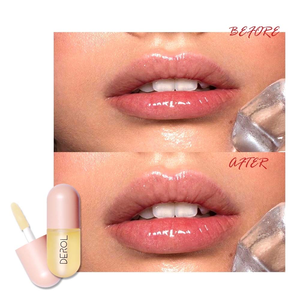 KISSIO Lip Plumper,Natural Lip Plumper,derol Lip Plumper Set,lip plumping lip gloss,lip plumper gloss,Lip Enhancer Make Lips Fuller and Moisturizing 5.5ml,Beautiful Fuller,Lip Mask: Beauty