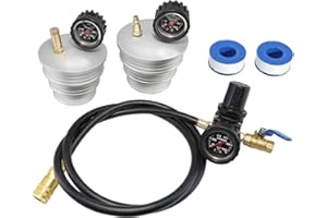 Charge Air Cooler CAC Boost Leak Tester With 3" 3.5" 4” 6061 Aluminum Non-Slip Grooved End Caps 5 Foot Extension Cord and 150