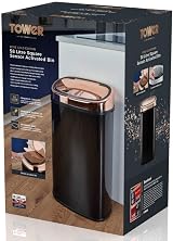 Tower T80904RB Kitchen Bin with Sensor Lid 58 L Rose Gold Black view 5