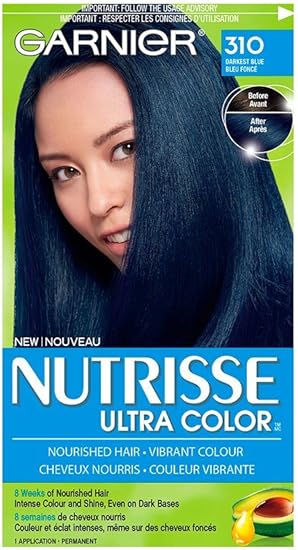 Garnier Nutrisse Ultra Color 310 Darkest Blue 100 Grey Coverage