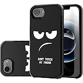 LEEGU for iPhone 16E Case, Cute [Don't Touch My Phone] Shockproof Dual Layer Slim Protective Silicone Plastic Cover for Kids Boys Men Phone Case (iPhone 16e 2025 6.1-inch)