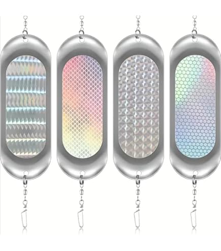 Lyfengdeam Lot de 2 clignotants universels pour pêche à la traîne au saumon avec lumière – Planche de pêche en mer 23 g 11,4 cm