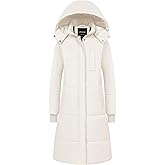 Chrisuno Women's Long Winter Coat Waterproof Fleece Lined Puffer Jacket Thicken Quilted Insulated Parka with Hood