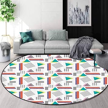 Amazon Com 90s Decorations Round Area Rug Ultra Comfy Thick