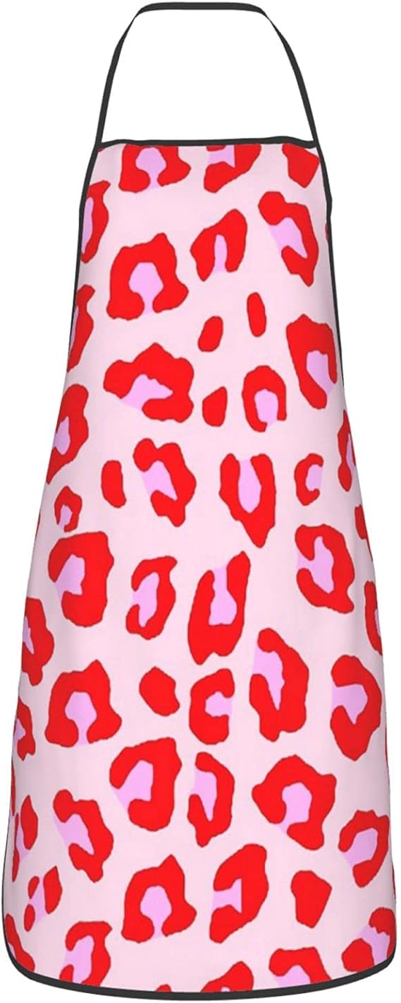 Apron Leopard Print Red And Pink Aprons for Man Women, Durable