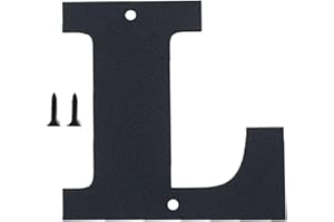 Monlyey - Metal Modern House Numbers Address Letters - 3"/5"/7" Metal Numbers Letters Door Numbers Signage Street Home Address Plaque for Garden Door Mailbox Decor (7", L)