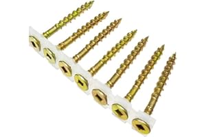 B&C Eagle CS8X212YZ No 2 Square Drive 1000-Count 8 by 2-1/2-Inch Yellow Zinc Collated Subfloor Screws