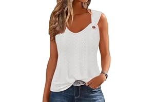 ETCYY Tank Tops for Women 2025 Trendy Summer V Neck Sleeveless T Shirts Spring Clothes Casual Loose Blouses