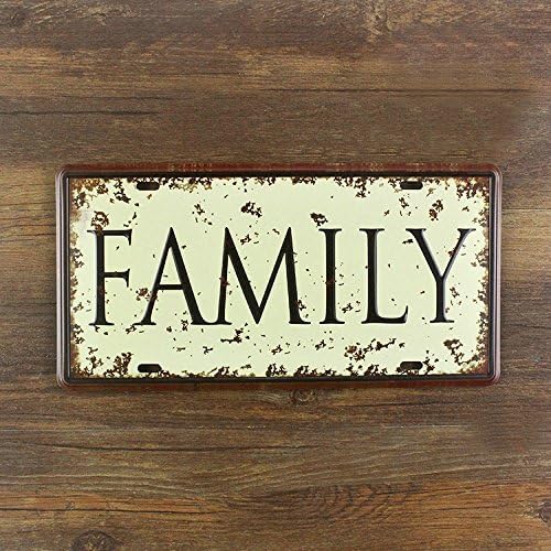 VINTAGE RETRO FAMILY WALL PLAQUE SHABBY CHIC STYLE KITCHEN LOUNGE METAL TIN SIGN