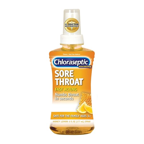 CHLORASEPTIC SORE THROAT SPRAY, WARMING HONEY LEMON FLAVOR,...