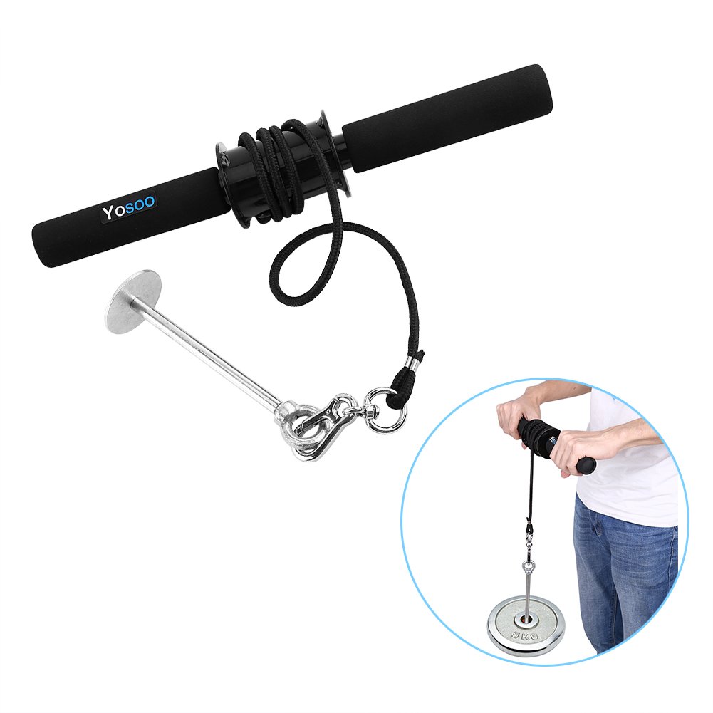 Forearm Wrist Roller, Heavy Gym Wrist Curler Roller Curl Grip Arm Wrist Strengthener Exerciser Grip Training for Gym and Home