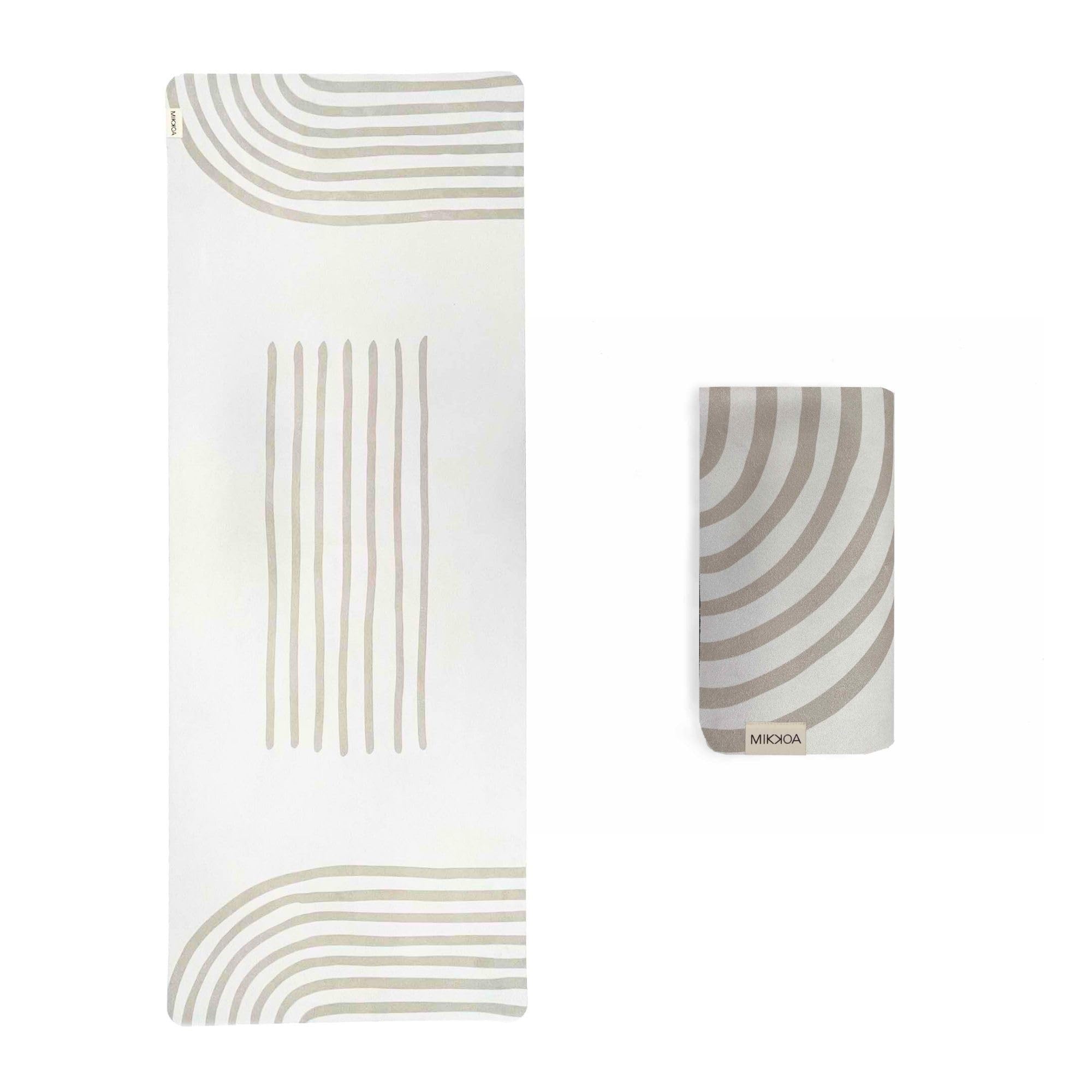 MIKKOA Travel Yoga Mat 1.5mm | Foldable, Lightweight for Backpacking, Retreat, Outdoors, Gym, Pilates | Exercise Mat | Machine Washable | Eco-Friendly