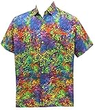 LA LEELA Men's Casual Wear Hawaiian Shirt Regular Fit Short Sleeve Shirt Printed