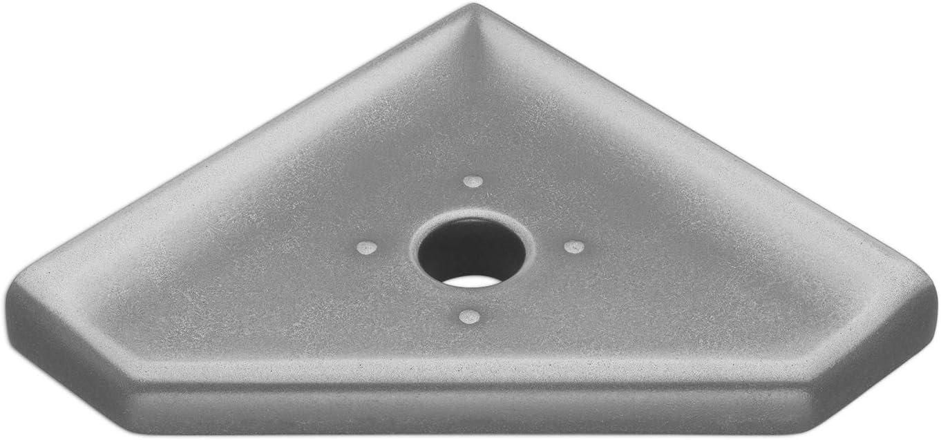 5 inch Shower Caddy Soap Dish - Brushed Nickel Cast Metal Corner Soap Tray Bathroom Organizer Geo Wall Mount Flatback Shelf: Home Improvement