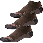 WANDER Merino Wool Ankle Running Hiking Socks 3 Pairs Lightweight Cushioned Sweat-Wicking No Show Athletic Socks Men Women