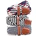 BMC Mens Wear 3pc Stretchy Woven Design Tricolor One Size Adjustable Belt Set - Preppy Hipster