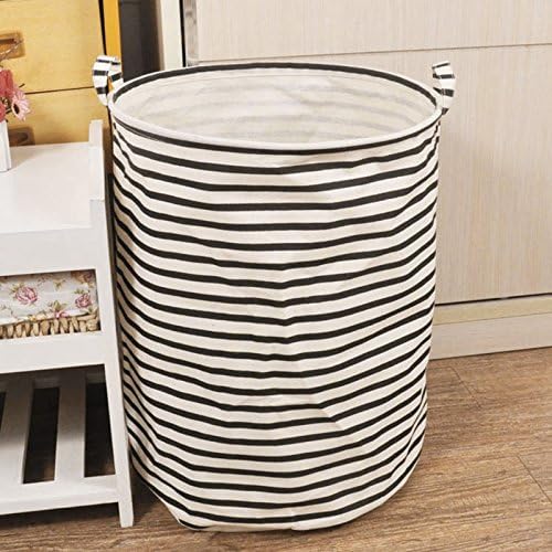 Black&White Foldable Cotton Linen Washing Clothes Laundry Basket Bag Hamper Storage Gift Laundry Baskets