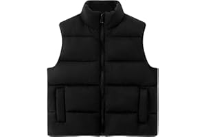Spring&Gege Boys Zip up Puffer Vest Winter Outdoor Warm Zipper Lightweight Sleeveless Padded Jackets