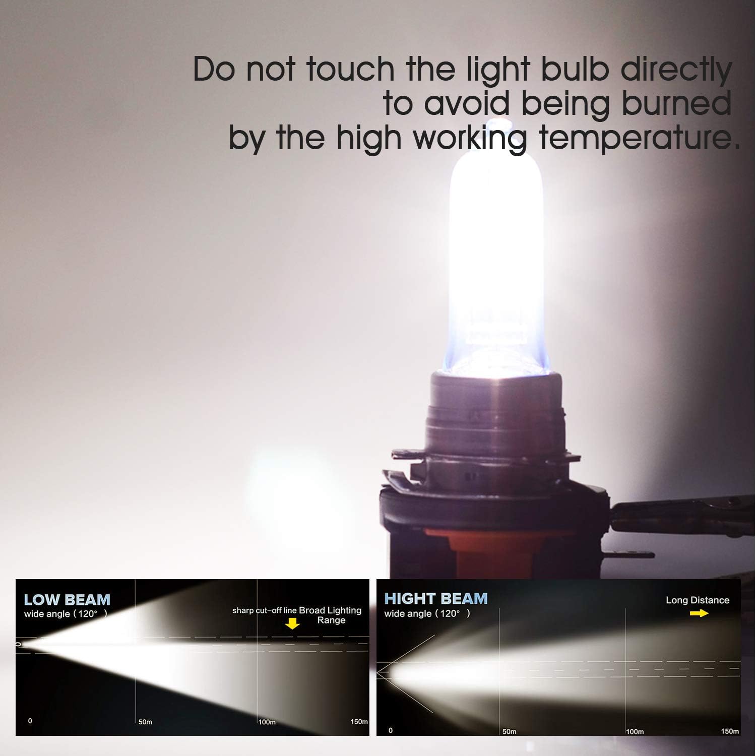 TECTICO H15 Headlight Bulbs 12V 15/55W Warm White +130% Super Bright DRL Full Main Beam Car Halogen Upgrade Bulb Replacement, 2 Lamps - Image 4