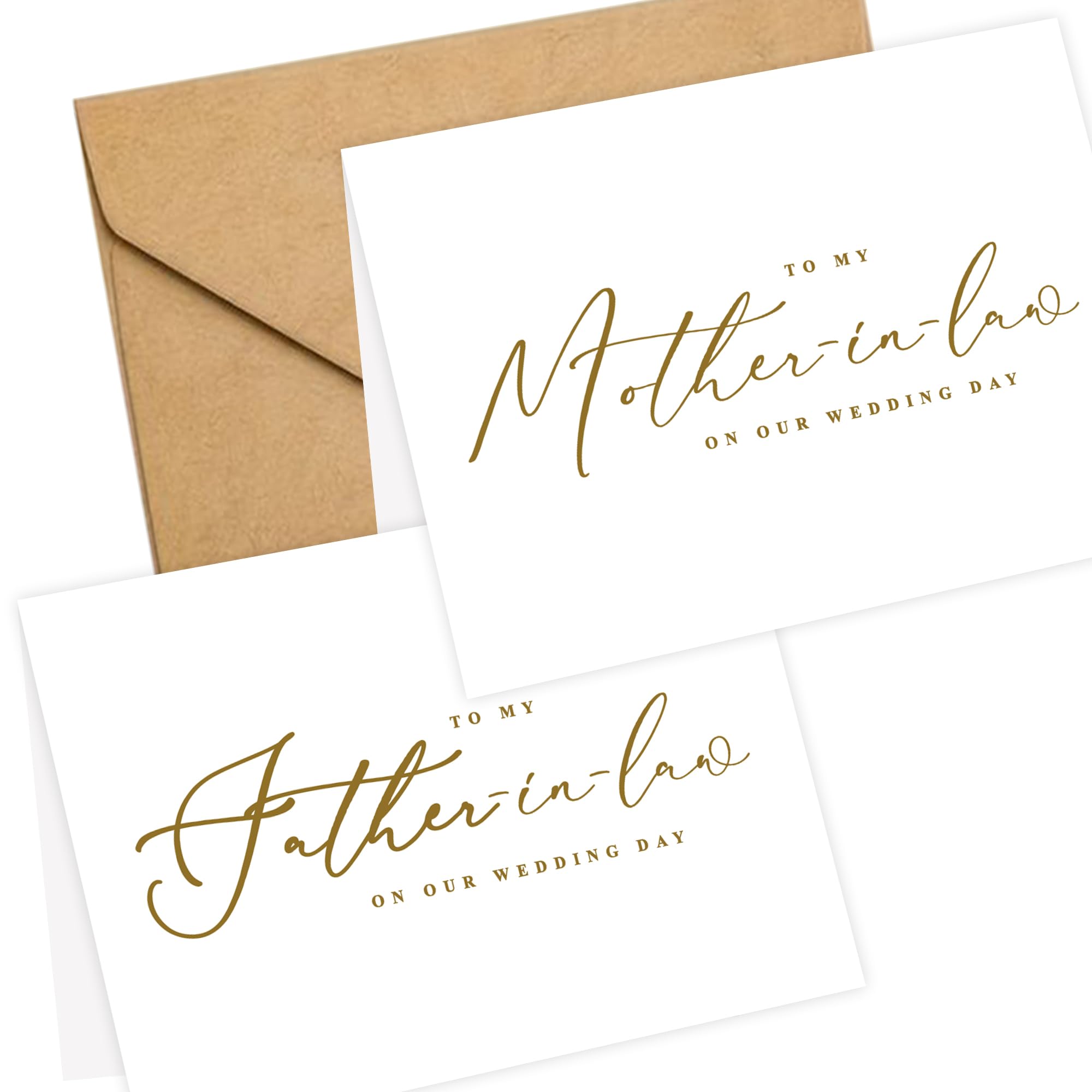 LADY&HOME Wedding Day Cards to Father & Mother-in-law (2 Pack)