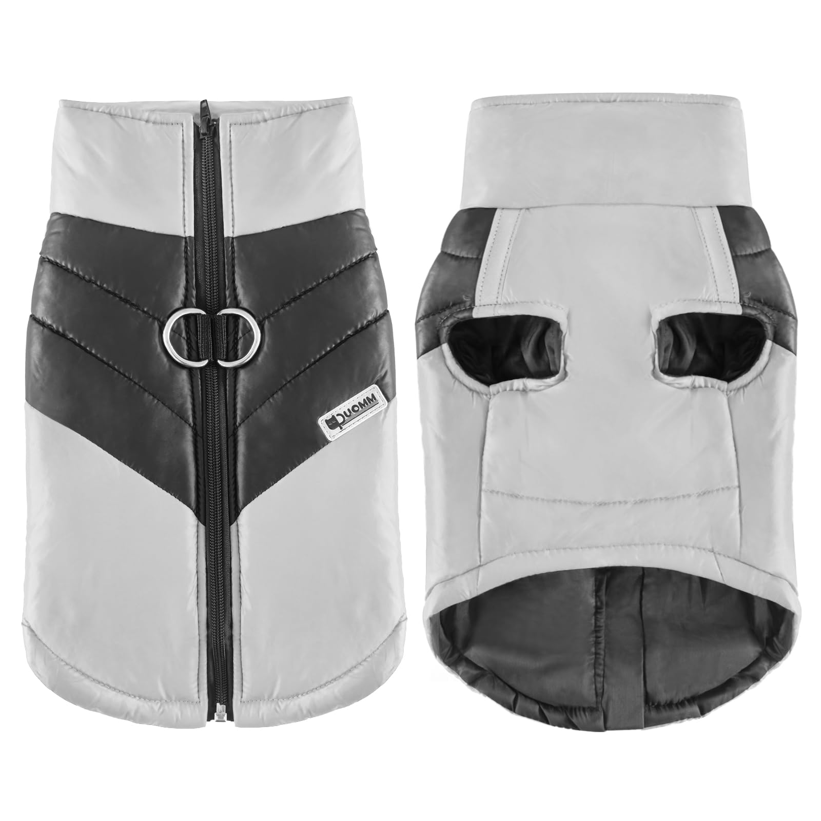 Idepet Dog Winter Coat Waterproof Dog Jackets Warm PetClothes for Small Medium large Pet Dog Cat Puppy S M L XL XXL 3XL 4XL 5XL (Grey, 3XL)