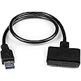 StarTech.com SATA to USB Cable - USB 3.0 to 2.5” SATA III Hard Drive Adapter - External Converter for SSD/HDD Data Transfer (