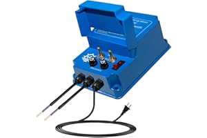 UYGALAXY Greenhouse Roll Up Motor Controller for Venting with AC110V to DC24V Transformer DPDT 3 Position Controller & Forward Reverse Control 2 Motors(Blue)