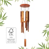 ASTARIN Bamboo Wind Chimes Outdoor 38 inch Zen Garden Wooden Melodic Windchime view 4