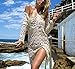 Jeasona Women’s Bathing Suit Cover Up Bikini Swimsuit Swimwear Crochet Beach Dress (Beige, M)
