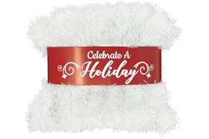 CELEBRATE A HOLIDAY 50 Foot Tinsel Garland for Christmas Decorations - Non-Lit Holiday Decor for Outdoor or Indoor Use - Premium Quality Home Garden Artificial Tinsel Garland, or Wedding Party Decorations
